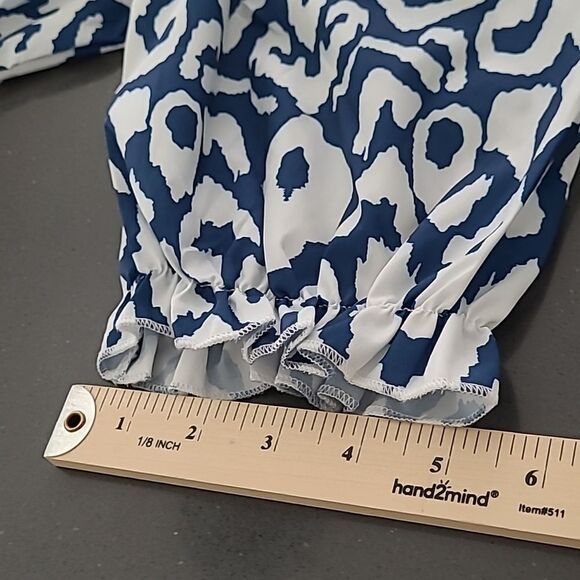 Maxie tiered 100% poly dress with neckline ties with tassels - Picture 8 of 10